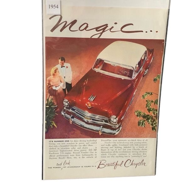 Vintage 1954 Chrysler The Power and Look of Leadership Ad Advertisement - Picture 4 of 5